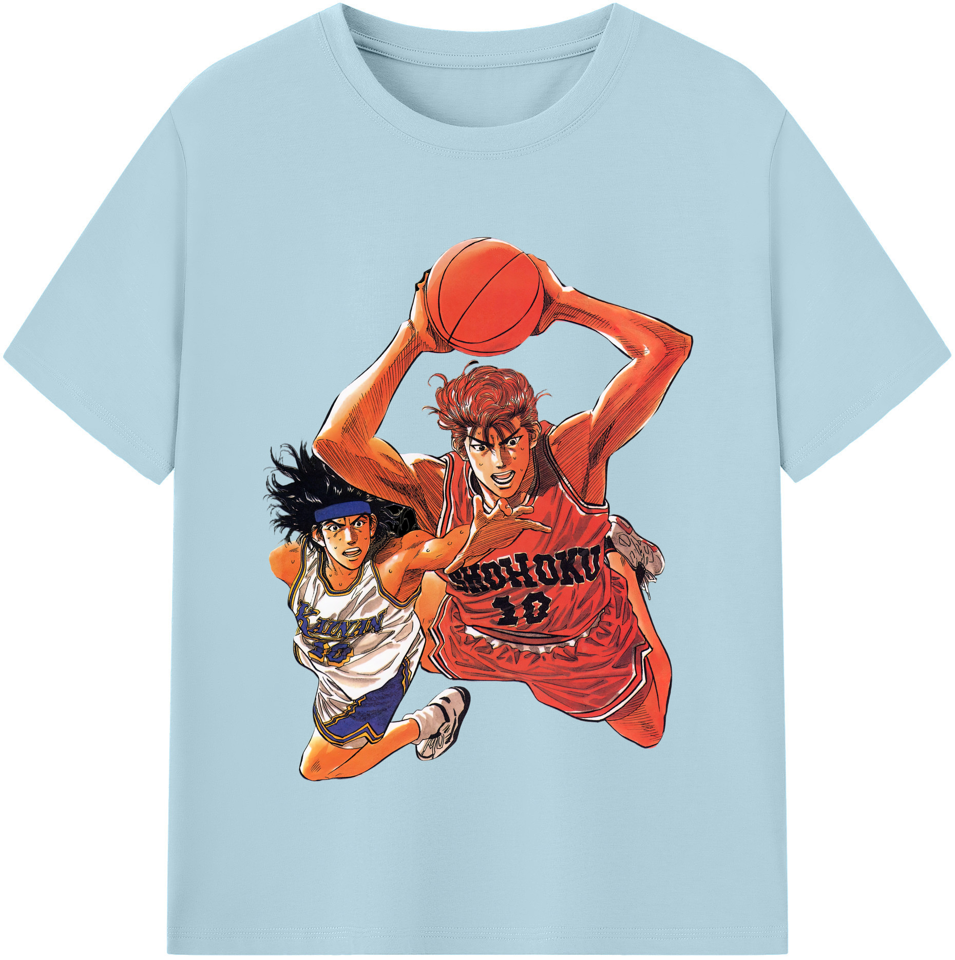 SLAM DUNK／スラムダンク 綿100％半袖Tシャツ（フロントプリント）